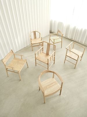 Cadeira de Carvalho Mobiliário de sala de estar W55*D43*H76CM Cadeira de jantar moderna de madeira maciça