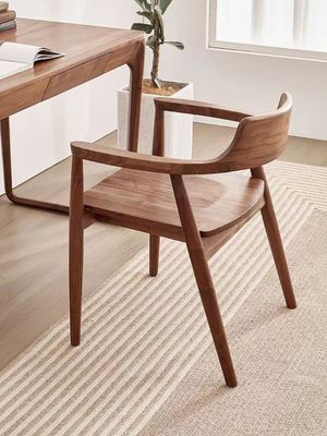 Cadeira de Carvalho Mobiliário de sala de estar W55*D43*H76CM Cadeira de jantar moderna de madeira maciça