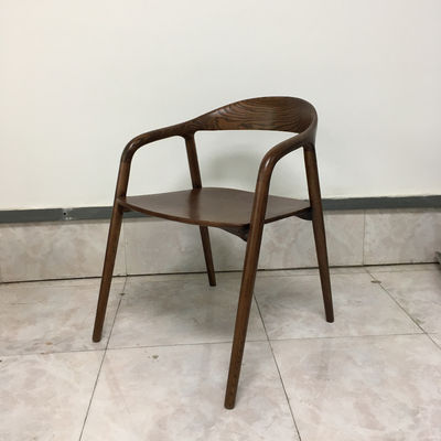 Madeira Nórdica Moderna PU De Couro Refeição Mobiliário De Sala De Estar De Madeira Com Encosto De Braço Para Cor Personalizada Em Edifícios De Escritório