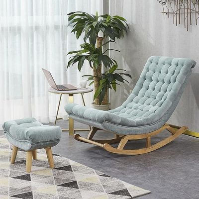 Mobiliário moderno de sala de estar de hotel nórdico Sofá único Cadeira de madeira maciça Veludo / PU Couro em estilo popular