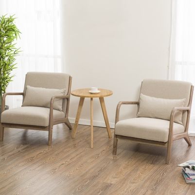 Cadeira de sala de estar de veludo/algodão e linho/PU de pele para interiores modernos e elegantes