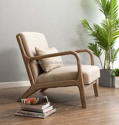 Cadeira de sala de estar de veludo/algodão e linho/PU de pele para interiores modernos e elegantes