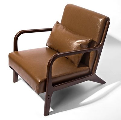 Cadeira de sala de estar de veludo/algodão e linho/PU de pele para interiores modernos e elegantes