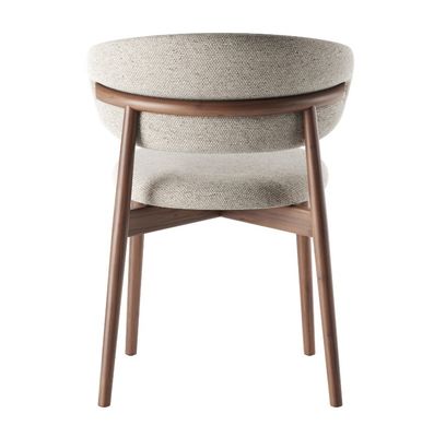 Cadeira de jantar de madeira maciça moderna nórdica estofada com acabamento em nitrolacque e cadeiras de restaurante de madeira