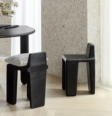 Moderno design de madeira assento cadeira de jantar sala de estar bar banquinho Nitrolacquer para escritório doméstico