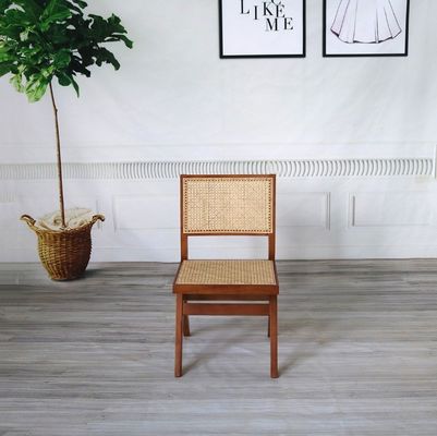 Salão Moderno Simples Madeira Sólida Rattan Reclinador Cadeira de Sala de Jantar Para Mobiliário de Sala de Estar Madeira de Borracha
