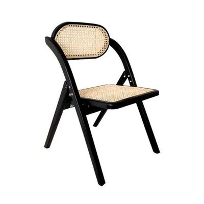Mobiliário para o lar em geral Cadeira dobrável de estilo francês moderno resistente Cadeira de retalho de rotão Cadeira de jantar de madeira maciça Cadeira dobrável