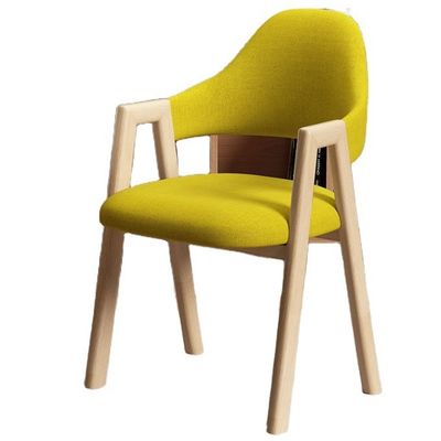 Cadeira de refeição de madeira com cobertura de couro/tesoura PU para hotéis, cafés, móveis de sala de estar em design moderno