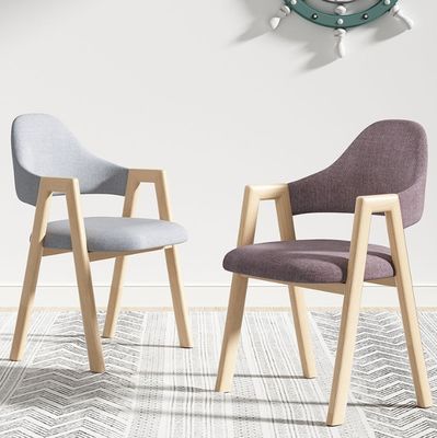 Cadeira de refeição de madeira com cobertura de couro/tesoura PU para hotéis, cafés, móveis de sala de estar em design moderno