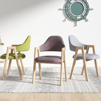 Cadeira de refeição de madeira com cobertura de couro/tesoura PU para hotéis, cafés, móveis de sala de estar em design moderno