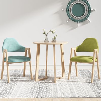Cadeira de refeição de madeira com cobertura de couro/tesoura PU para hotéis, cafés, móveis de sala de estar em design moderno