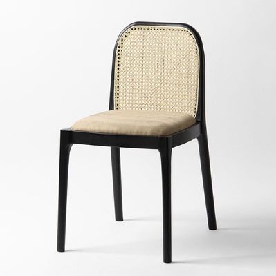 Cadeira de jantar de lã de cordeiro / veludo W47*D50*H78CM Luxury Modern Wood para móveis de sala de estar