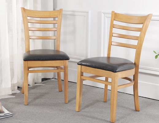 Cadeira de jantar de madeira maciça de design nórdico para mobiliário de restaurante