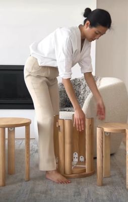 Chapéu de madeira de carvalho vermelho empilhável simplesmente projetado cadeira de madeira maciça para móveis de sala de jantar