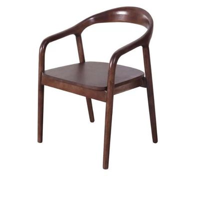 Cadeira de madeira de couro moderno Cadeiras para sala de estar de hotel Mobiliário de sala de jantar Cadeiras de madeira maciça Cadeira de jantar específica