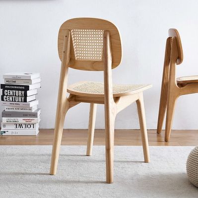 Cadeira de jantar de rotão moderna para móveis domésticos de luxo de hotel em Oak Natural