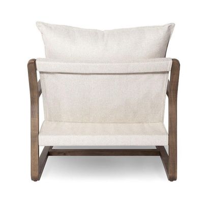 Cadeira de madeira maciça estofada Cadeira de lazer para sala de estar W71*D91*H76cm em quadro de carvalho