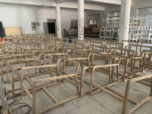 Cadeira de madeira maciça estofada Cadeira de lazer para sala de estar W71*D91*H76cm em quadro de carvalho