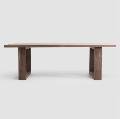 Assento japonês de luxo Mobiliário de sala de jantar Mesa rectangular mesa de jantar de madeira maciça Conjunto sem Vila dobrável para villa