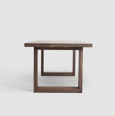 Assento japonês de luxo Mobiliário de sala de jantar Mesa rectangular mesa de jantar de madeira maciça Conjunto sem Vila dobrável para villa