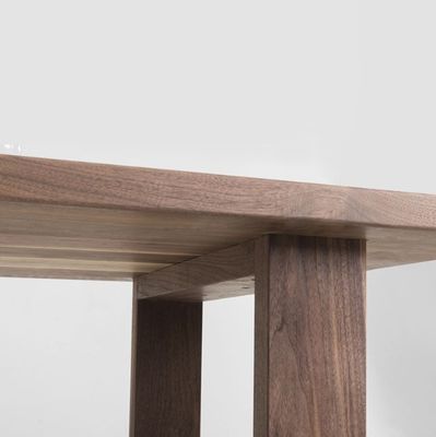 Assento japonês de luxo Mobiliário de sala de jantar Mesa rectangular mesa de jantar de madeira maciça Conjunto sem Vila dobrável para villa