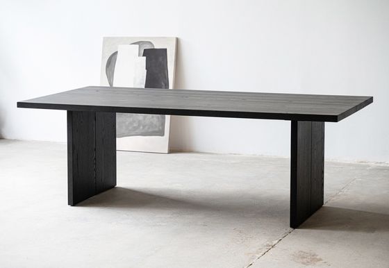 Mobiliário de mesa de madeira para casa moderna Mesa de jantar de madeira maciça para sala de jantar