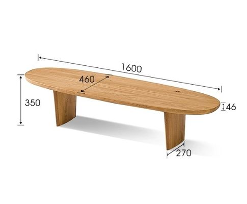 Tabela de café de madeira nórdica moderna para sala de estar sem dobragem na cor de nozes