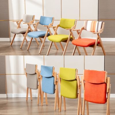 Nordic Classical Morden Madeira dobrável Arm Recreio cadeira de jantar Função Sala de jantar W45cm*D51cm*H83cm para sala de estar