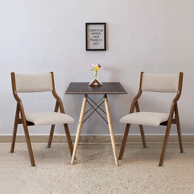 NC/PU Pintura acabamento pernas de madeira tecido estofado cadeira de jantar dobrável para fornecedores de restaurantes a granel