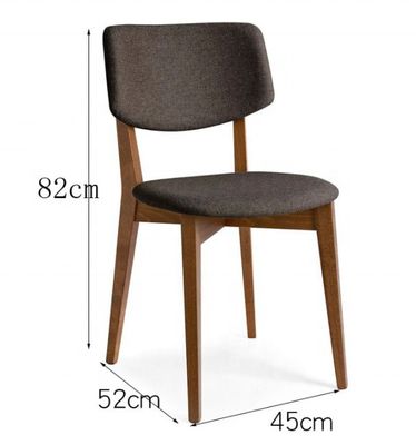 Cadeira de jantar de madeira maciça de design moderno em estilo luxuoso com embalagem de correio
