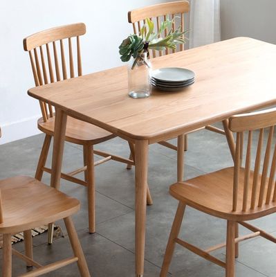 Estilo robusto Moderno Design simples Cor de nozes americana Mesa de jantar de madeira sólida Assento