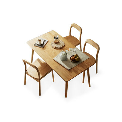 Conjunto de mesa de jantar e cadeira de jantar de madeira de estilo nórdico para mobiliário doméstico moderno
