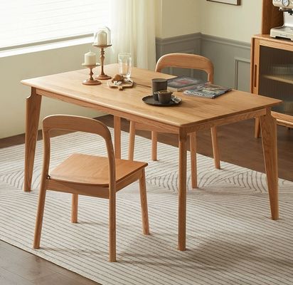 Conjunto de mesa de jantar e cadeira de jantar de madeira de estilo nórdico para mobiliário doméstico moderno