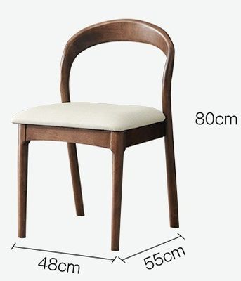 Moderna mesa de jantar e cadeira de madeira nórdica com moldura de madeira de borracha para escritório em casa