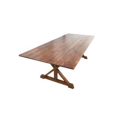 Mobiliário doméstico moderno mesa de jantar de madeira natural e cadeira de mesa de madeira maciça para mesas de restaurante personalizadas