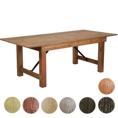 Tabela de jantar de madeira maciça com design moderno e construção robusta