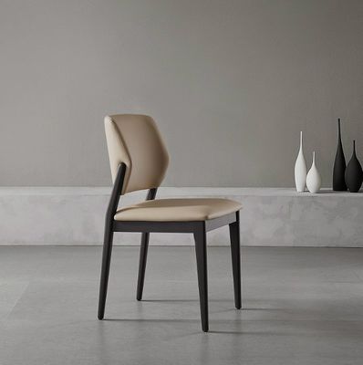 Melhore a sua mobília de refeição com estilo nórdico elegante cadeira de refeição moderna estofada em couro PU