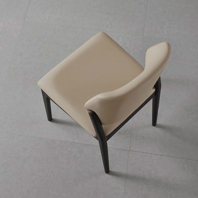 Melhore a sua mobília de refeição com estilo nórdico elegante cadeira de refeição moderna estofada em couro PU