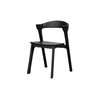 Cadeira de jantar de madeira maciça de estilo moderno europeu para móveis de hotel em madeira de cinza