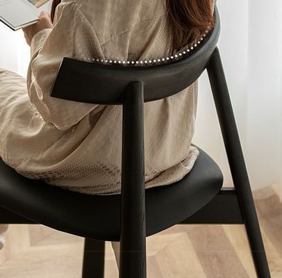 Tecido/Esponja de espuma Material de cobertura paddle estilo nórdico Leisure Café cadeira de jantar Casa cadeira de estofamento cadeira de madeira maciça