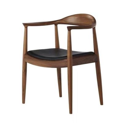 Cadeira presidencial de madeira de cinza sólida de design nórdico para móveis de restaurante