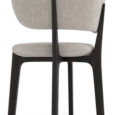Cadeira moderna em madeira maciça estilo creme para móveis de sala de jantar minimalista