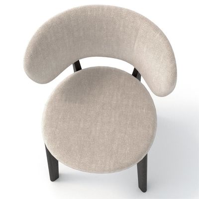 Cadeira moderna em madeira maciça estilo creme para móveis de sala de jantar minimalista