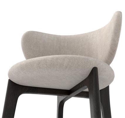 Cadeira moderna em madeira maciça estilo creme para móveis de sala de jantar minimalista