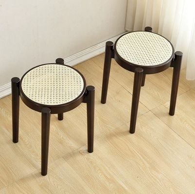 Cadeira de jantar de rotão popular de madeira de borracha para restaurante de madeira maciça