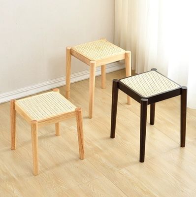 Cadeira de jantar de rotão popular de madeira de borracha para restaurante de madeira maciça