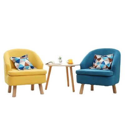 Moderno Design Tecido Cover Solid Wood Poltrona para Sala de estar Sofá Cadeira