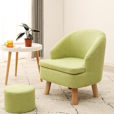 Moderno Design Tecido Cover Solid Wood Poltrona para Sala de estar Sofá Cadeira