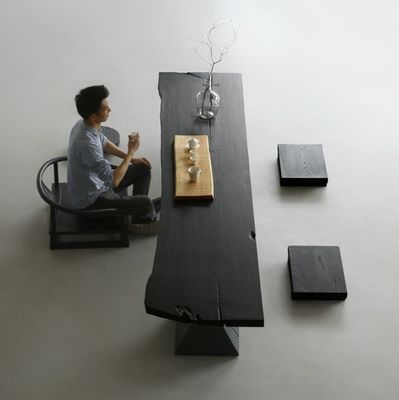 Design japonês Sala de jantar de madeira maciça Sala de estar Cadeiras de restaurante Nitrolacquer personalizado para peças de mobiliário