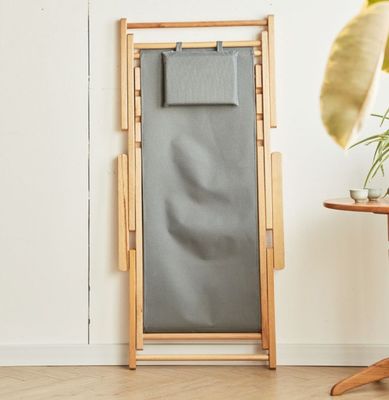 Sofá dobrável de tecido de madeira moderno Cadeira de estilo nórdico Mobiliário de sala de estar com cor personalizada e acabamento de nitrolaque